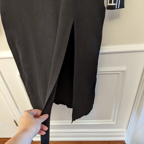 Pringle of scotland x H&M women's black long sleeve dress in size large - Picture 3 of 14